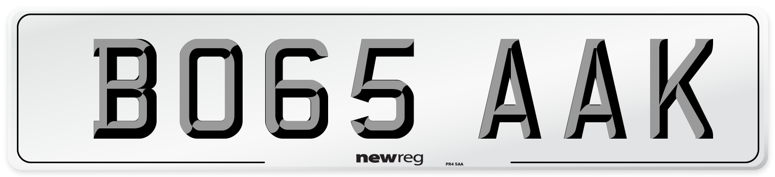BO65 AAK Number Plate from New Reg